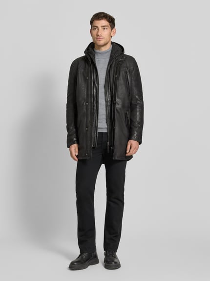 MAURITIUS Regular Fit Jacke aus echtem Schafsnubuk Modell 'SITKU' Black 1