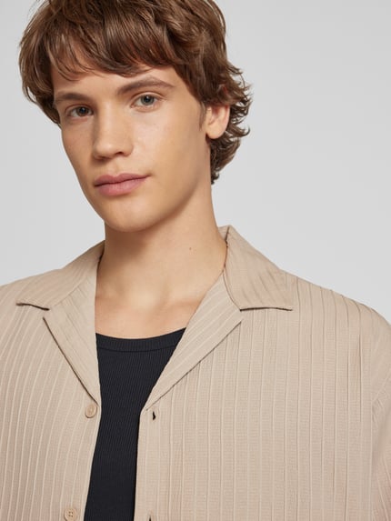 JACK & JONES Vrijetijdsoverhemd met knoopsluiting, model 'MASSIMO' Beige - 3