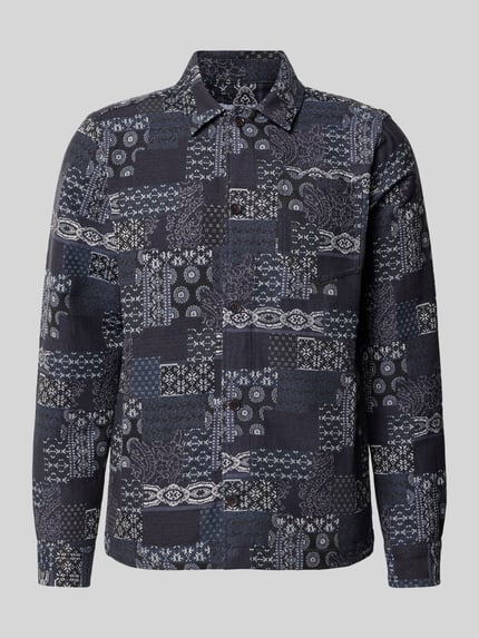 Les Deux Regular Fit Hemdjacke in Denim-Optik Marine 2