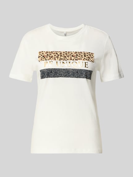 ONLY T-shirt o kroju regular fit z czystej bawełny model ‘TANYA LIFE’ Biały 2