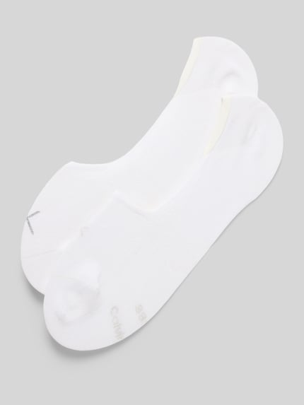CK Calvin Klein Füßlinge mit Anti Rutsch Ferse im 2er-Pack Weiss 1