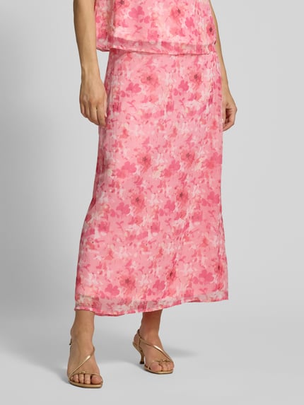 VERO MODA Ausgestellter Maxi-Rock mit elastischem Bund Modell 'SMILLA' Rosa 4