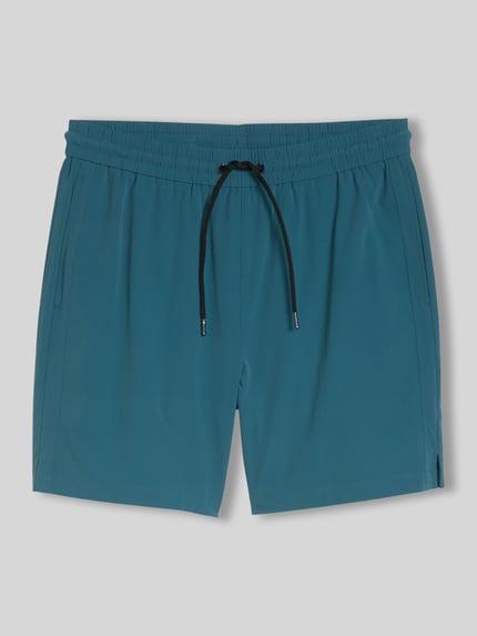Tom Tailor Denim Relaxed Fit Sweatshorts mit Tunnelzug Petrol 2