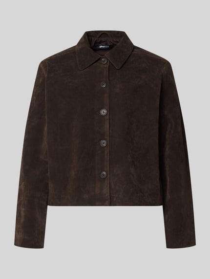 Jacke in Leder-Optik mit Kentkragen Modell 'Trine' Shop The Look MANNEQUINE