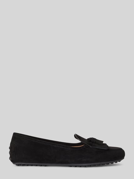 Lauren Ralph Lauren Loafersy z naturalnej skóry welurowej model 'TAYTE' Czarny 2