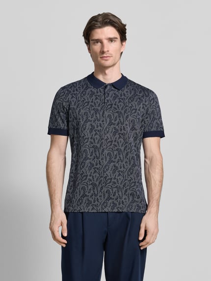 JOOP! COLLECTION Poloshirt mit kurzer Knopfleiste Modell 'Jadson' Marine 4