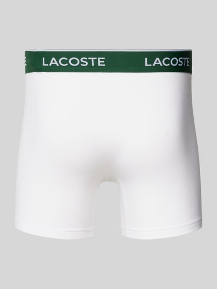 Lacoste Bokserki z elastycznym paskiem z logo w zestawie 3 szt. Srebrny melanż 3