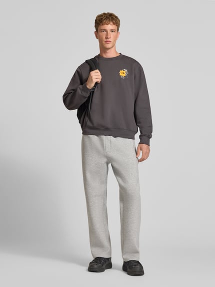 The North Face Relaxed Fit Sweatshirt aus Baumwoll-Mix mit Label-Detail Anthrazit 1