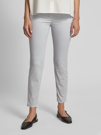 Luisa Cerano Slim Fit Jeans im 5-Pocket-Design Silber 4