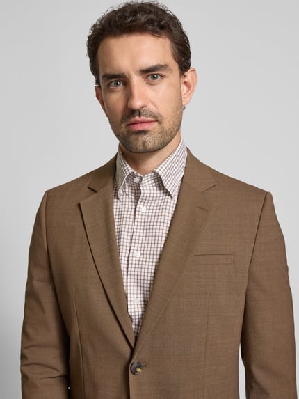 HUGO Extra Slim Fit 2-Knopf-Sakko mit Schurwoll-Anteil Modell 'Arti' Mittelbraun 3