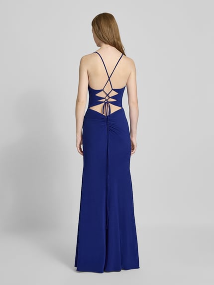 Mascara Abendkleid mit Raffungen und Gehschlitz Royal Melange 5