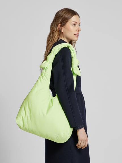 Lefrik Handtasche mit Knotendetails Modell 'BIWA' Neon Gruen 1