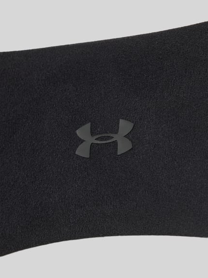 Produktfoto, Slim Fit Bralette mit Spaghettiträgern von Under Armour, schwarze Farbe, glatte Textur, Elastischer-Material-Mix