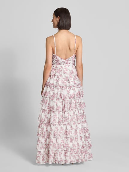 Hey Kyla Abendkleid im Stufen-Look Rosa 5