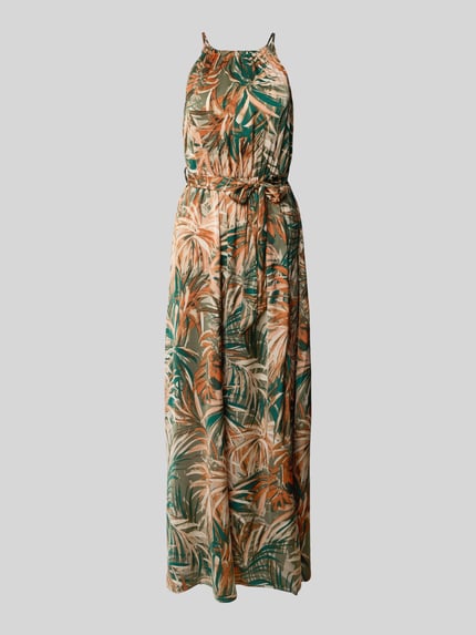 Apricot Maxikleid mit Bindegürtel Oliv 2