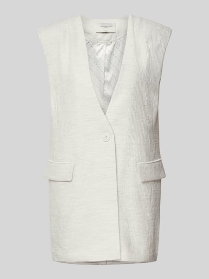 Gilet met V-hals en klepzakken, model 'BRIE' Shop The Look MANNEQUINE