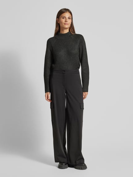 Jake*s Collection Sweter dzianinowy z fantazyjnej przędzy Zielony 1