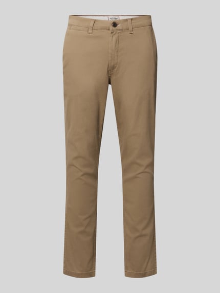 Produktfoto, Slim Fit Hose mit Gesäßtaschen Modell 'MARCO' von Jack & Jones, Mieszanka bawełny i elastanu, krój slim fit, Szerokość w rozmiarze 32/32: 43 cm, Długość wewnętrzna nogawki: 77 cm
