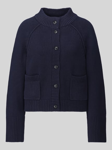 Tom Tailor Regular Fit Strickjacke aus reiner Baumwolle Marine 2