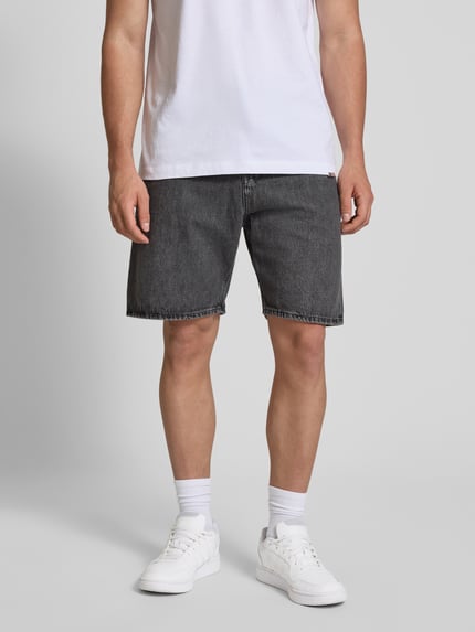 JACK & JONES Korte loose fit jeans in 5-pocketmodel, model 'TONY' Zwart - 4