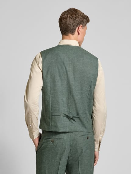 Christian Berg Men Gilet met strookzakken, model 'GIL' Donkergroen - 5