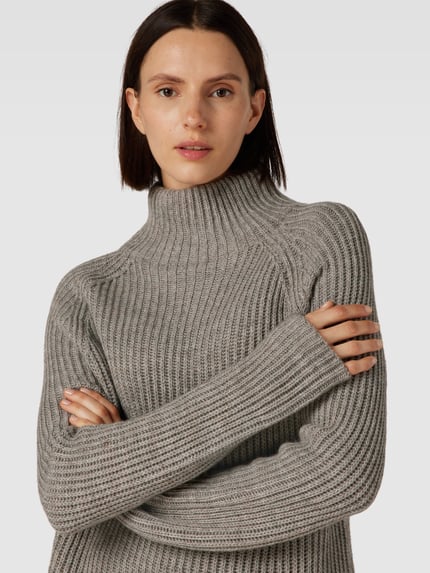 DRYKORN Strickpullover mit Stehkragen Modell 'ARWEN' Taupe 3