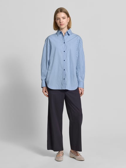 CAMBIO regular fit chino van katoenmix model 'CALIFORNIA' Marineblauw - 1