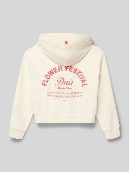 Garcia Regular Fit Hoodie mit Motiv-Stitching Ecru 3