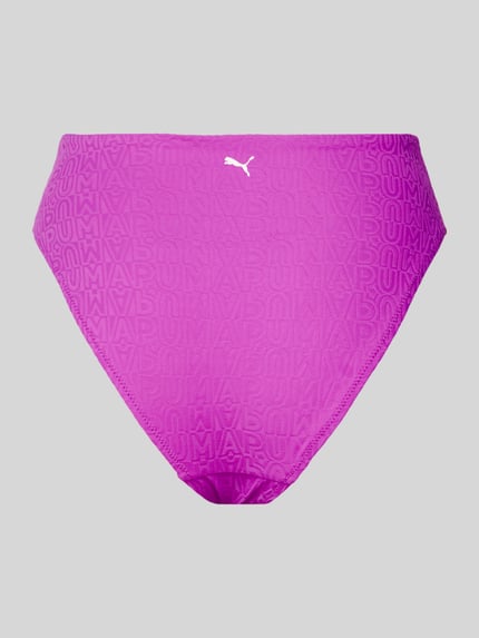 PUMA Figi bikini z fakturowanym wzorem Mocnoróżowy 3