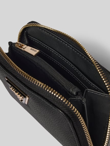 GUESS Portemonnaie mit Label-Applikation Modell 'LAUREL II' Black 3