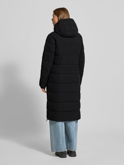 NAUTGÅRD Gewatteerde lange jas met Sorona® Aura-vulling Zwart - 5