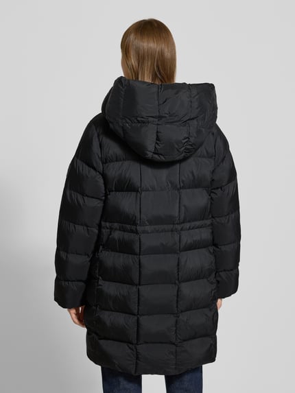Calvin Klein Womenswear Glanzende gewatteerde lange jas met capuchon Zwart - 5