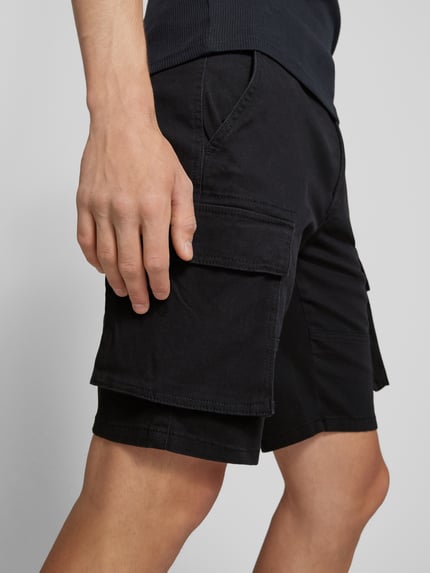 ONLY & SONS Regular Fit Bermudas aus Baumwoll-Mix Modell 'CAM STAGE' Black 3