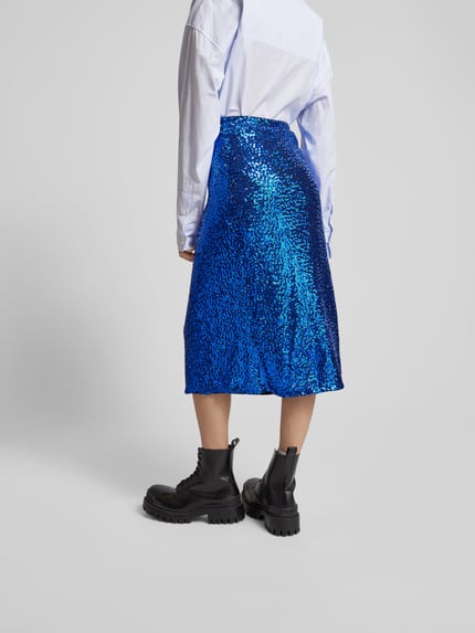 BAUM & PFERDGARTEN Midirok met pailletten Koningsblauw - 5