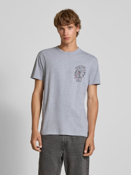 Tommy Jeans Regular Fit T-Shirt aus reiner Baumwolle Hellgrau Melange 5