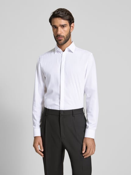 Jake*s Slim Fit Business-Hemd mit Kentkragen Weiss 4