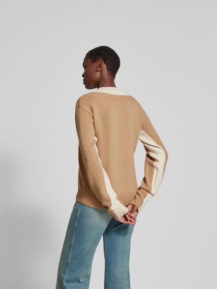 Rabanne Sweter ze stójką Camel 5