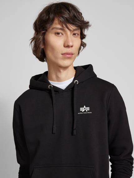 Alpha Industries Hoodie mit Label-Print Black 3