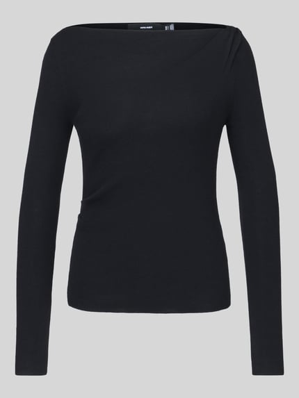 VERO MODA Langarmshirt mit U-Boot-Ausschnitt Black 2