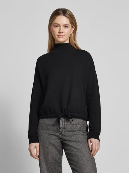 Street One Sweatshirt met ribboorden BLACK - 4