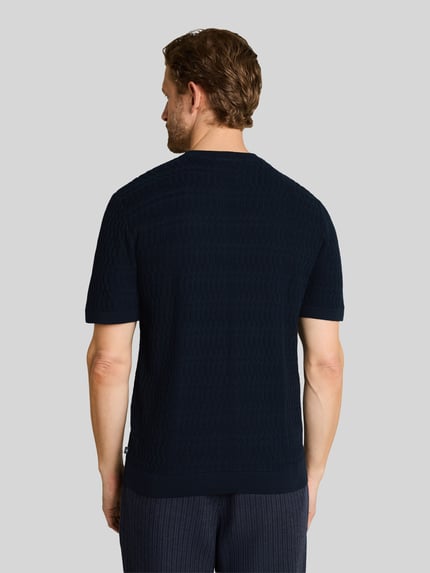 Tom Tailor Sweter w kroju regular fit z czystej bawełny Granatowy 5