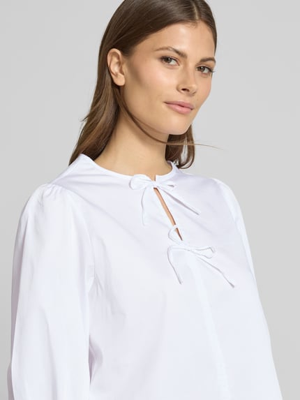 zero Regular fit blouse met druppelvormige hals Wit - 3