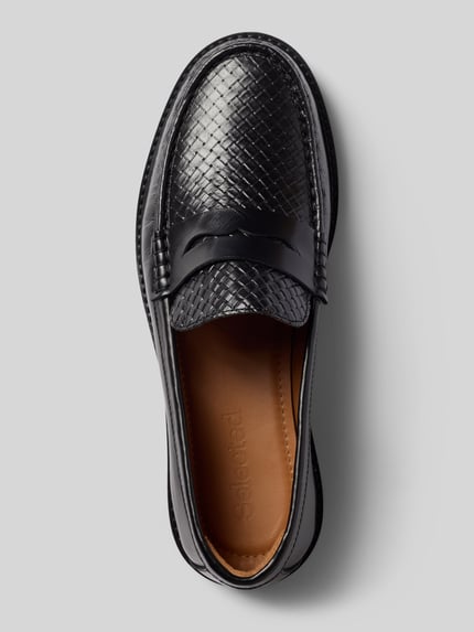 Selected Loafer aus Rindsnappa mit Profilsohle Black 3