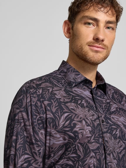 JOOP! COLLECTION Koszula biznesowa o luźnym kroju z kołnierzykiem typu kent model ‘Matty’ Jasnośliwkowy 3