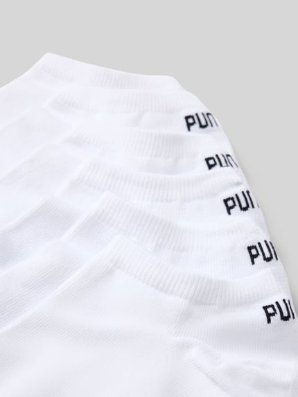 Produktfoto, Socken aus Baumwoll-Mix im 6er-Pack von PUMA, weiß mit schwarzem Logo, glatte Struktur, Herren Socken von PUMA