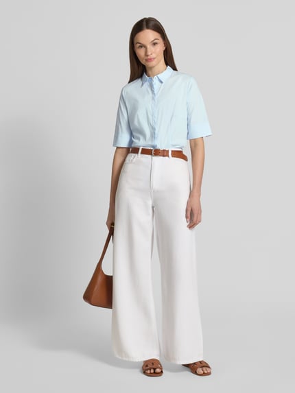 Christian Berg Woman Selection Overhemdblouse met blinde knoopsluiting Lichtblauw - 1