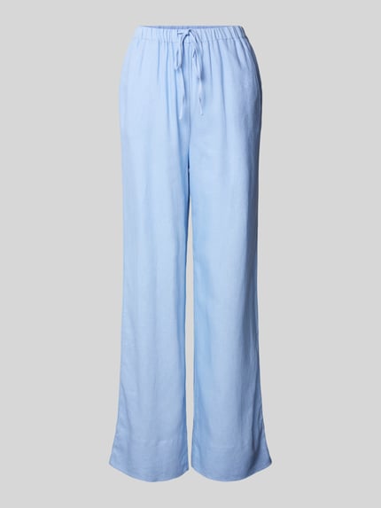 GUIDO MARIA KRETSCHMER WOMAN Stoffhose aus Leinen-Viskose-Mix Modell 'MATHILDA' Bleu 2