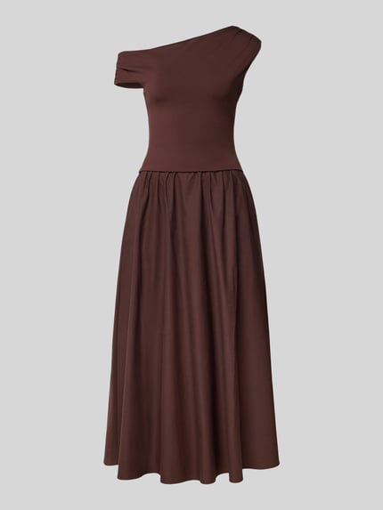 Forever New Cocktailkleid mit gelegten Falten Schoko 2