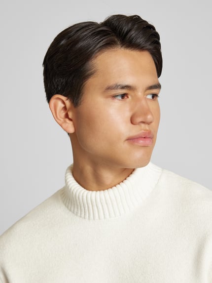 JACK & JONES Strickpullover mit Turtleneck Weiss 3