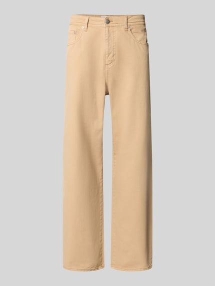 Productfoto, Straight Fit Jeans uit puur katoen Model 'ALEX ORIGINAL' van JACK & JONES in beige met knoop- en ritssluiting, 5-pocketmodel, bandwijdte maat 32/32 43 cm, binnenbeenlengte maat 32/32 73 cm